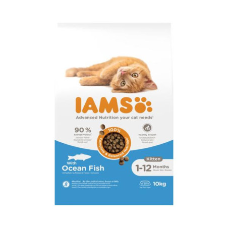 Iams kat kitten vis 10 kg