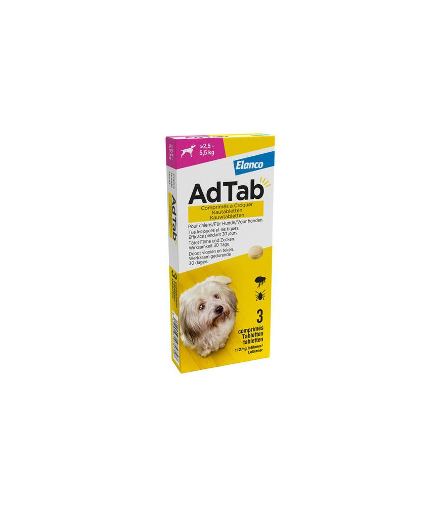 Adtab kauwtablet hond 2.5-5.5kg 3st