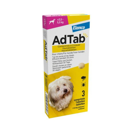 Adtab kauwtablet hond 2.5-5.5kg 3st