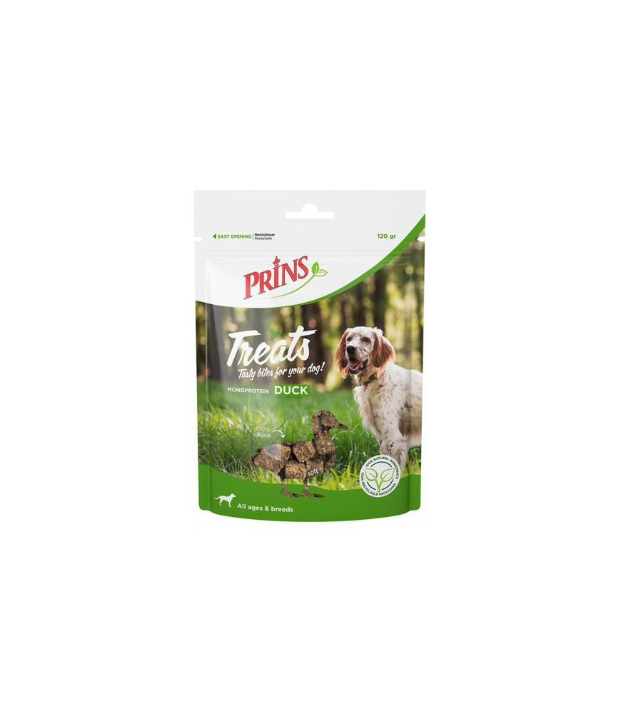 Prins hond treats eend 120gr