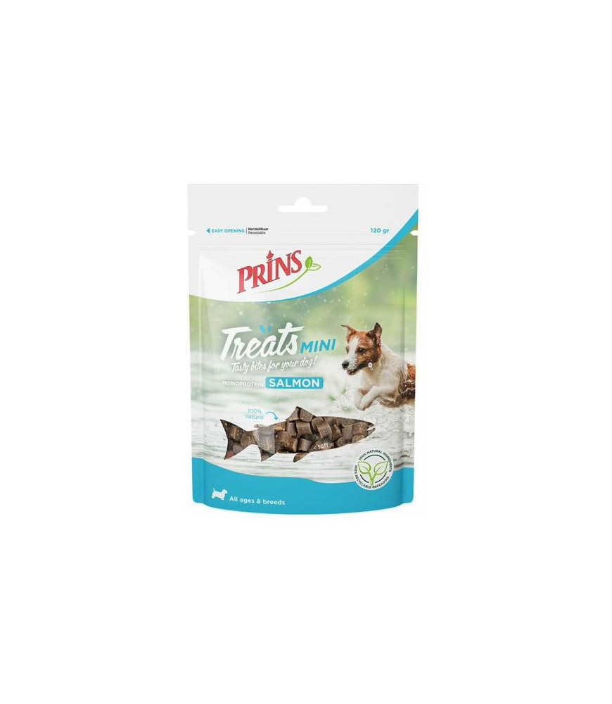 Prins hond treats mini zalm 120gr