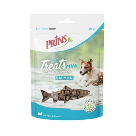 Prins hond treats mini zalm 120gr