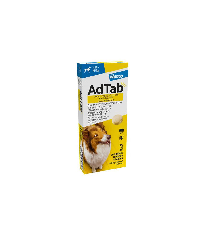 Adtab kauwtablet hond 22-45 kg 3 st