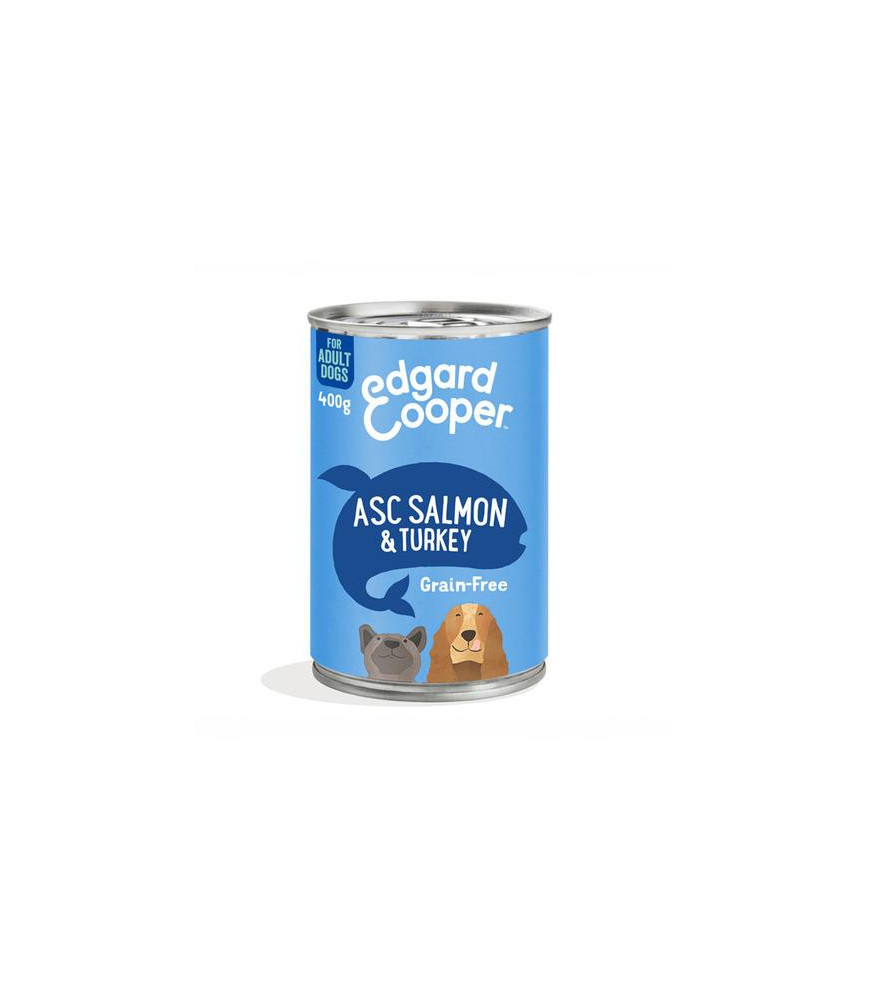 E&c blik hond zalm/kalkoen 400gr