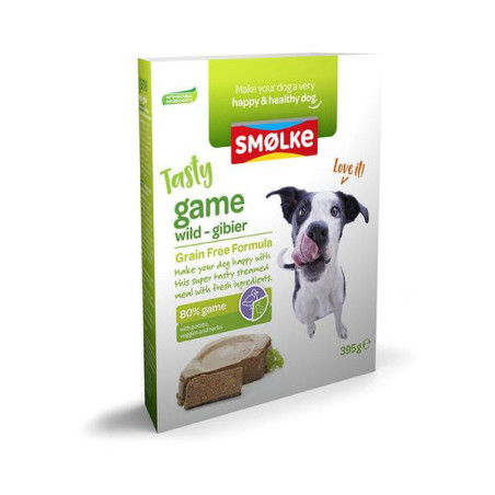 Smolke hond gestoomd wild 395gr