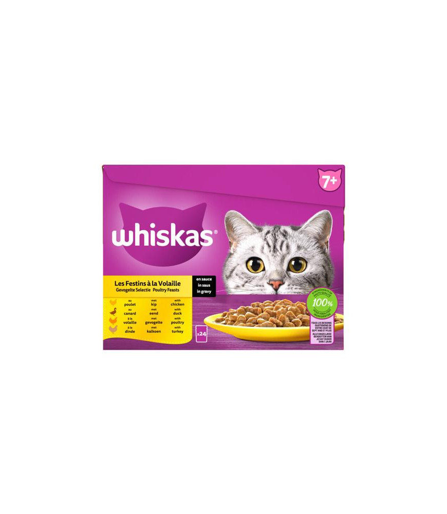 Whiskas mp senior gevogelte 24x85gr