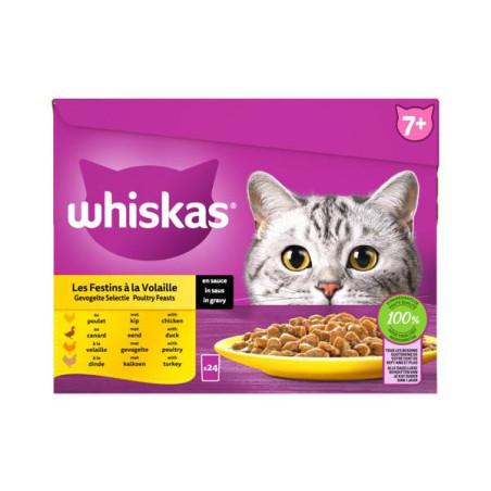 Whiskas mp senior gevogelte 24x85gr