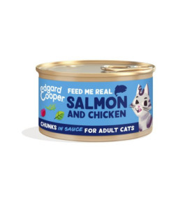 E&c kat adult blik chunks zalm/kip