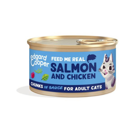 E&c kat adult blik chunks zalm/kip