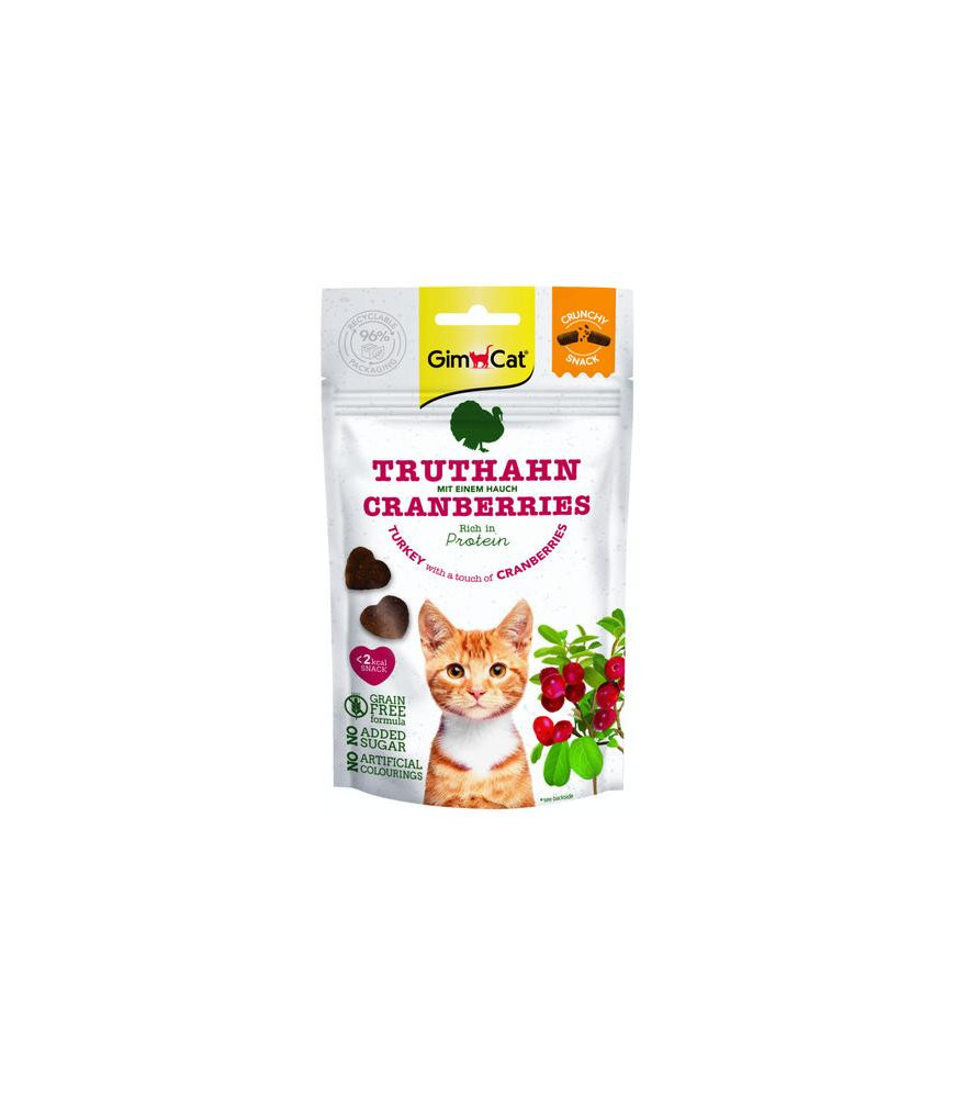 Gimcat cruncht snack kalkoen/cberry