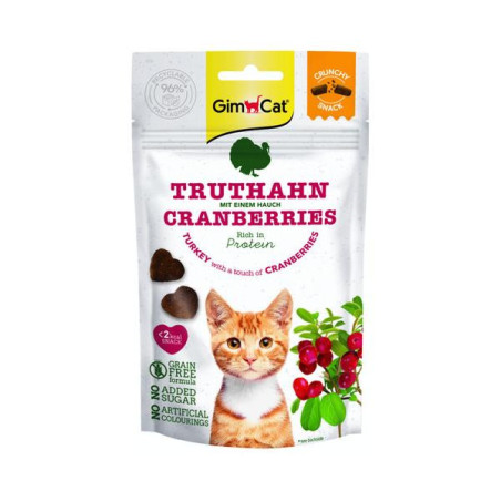 Gimcat cruncht snack kalkoen/cberry