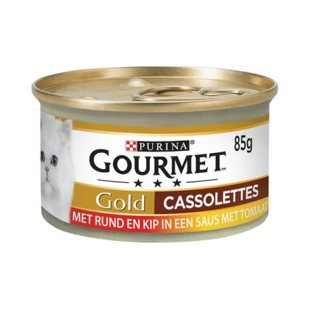 Gourmet gold cassolettes rund/kip