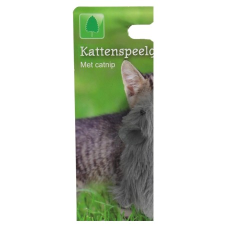 K.splg muis pluche+staart 18cm grs