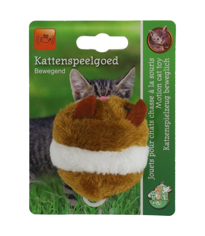 K.splg bibber hamster 7cm bruin/wit