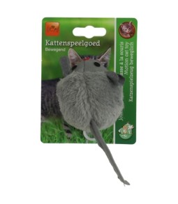 K.splg bibber muis+catnip 7cm grijs