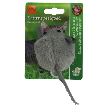 K.splg bibber muis+catnip 7cm grijs