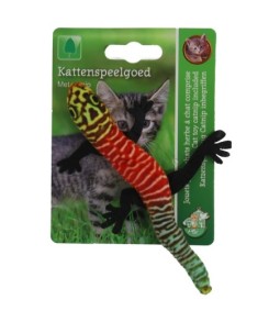 K.splg gekko+catnip 14cm gl/rd/grn