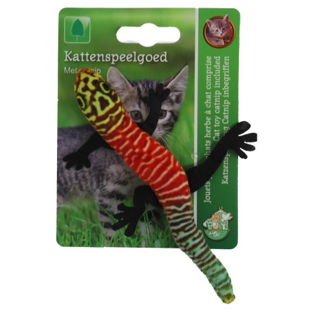 K.splg gekko+catnip 14cm gl/rd/grn