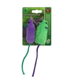 K. splg muis+catnip 7cm paars a 2st