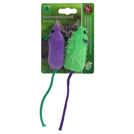 K. splg muis+catnip 7cm paars a 2st