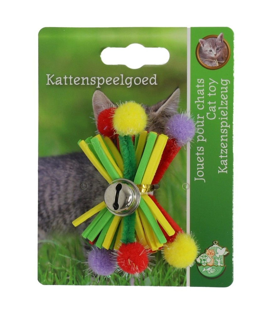 Kattenspeelgoed foamklos+bel 6cm