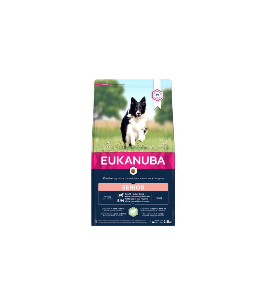 Eukanuba senior s/m lam/rijst 2.5kg