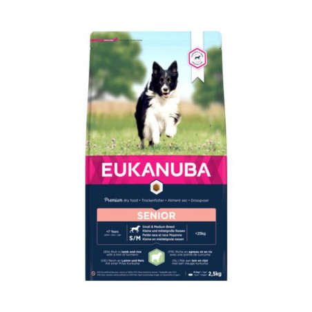 Eukanuba senior s/m lam/rijst 2.5kg