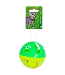 K.splg rammelbal+bel 10cm assortie