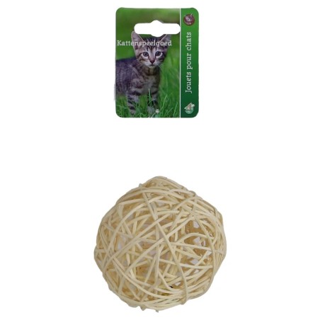 K.splg rotanbal+bel 10cm bruin