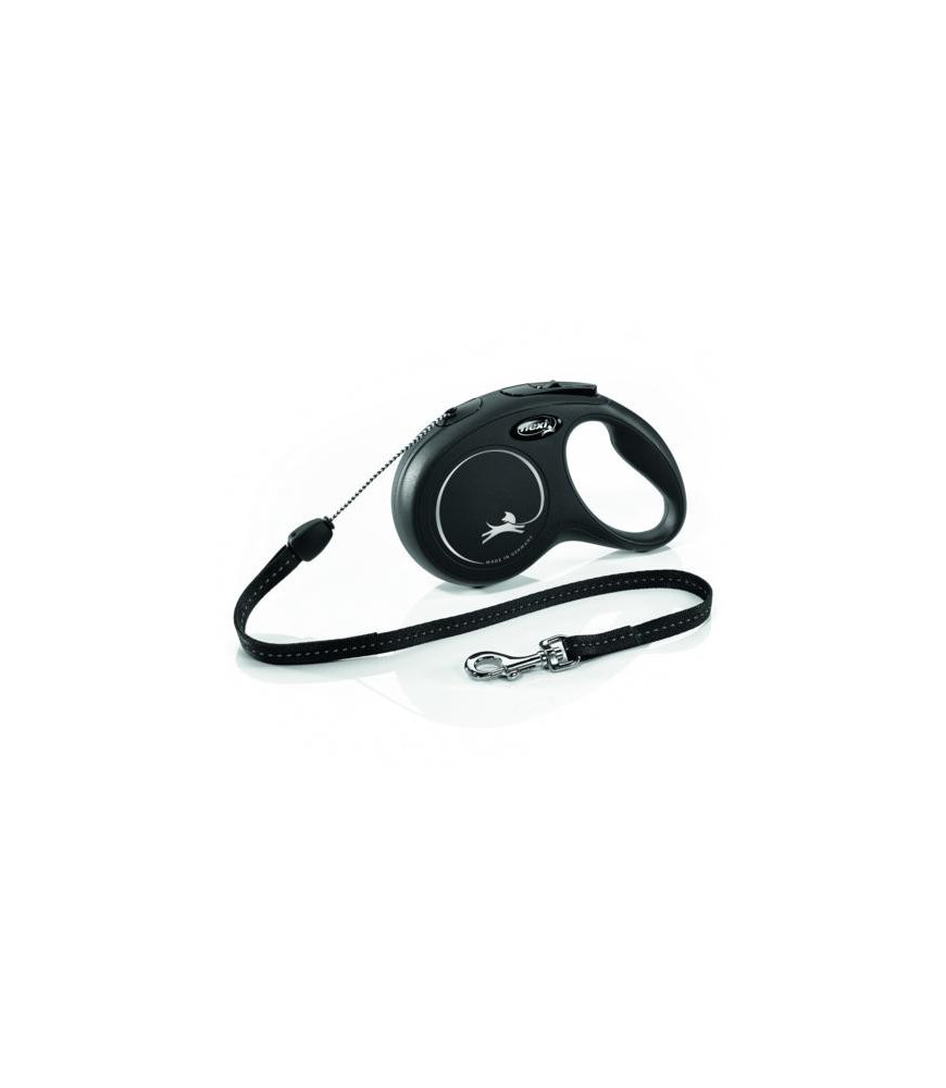 Flexi classic cord zwart sm 8 meter