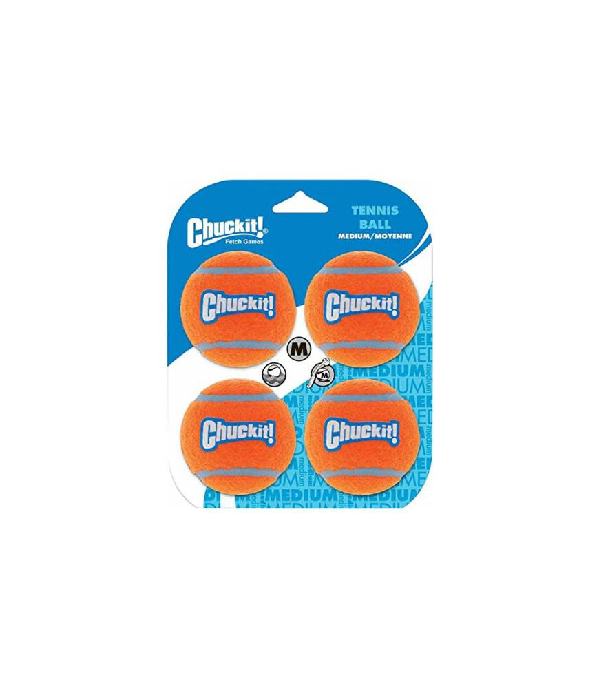 Chuckit tennisbal md 6 cm 4 pack