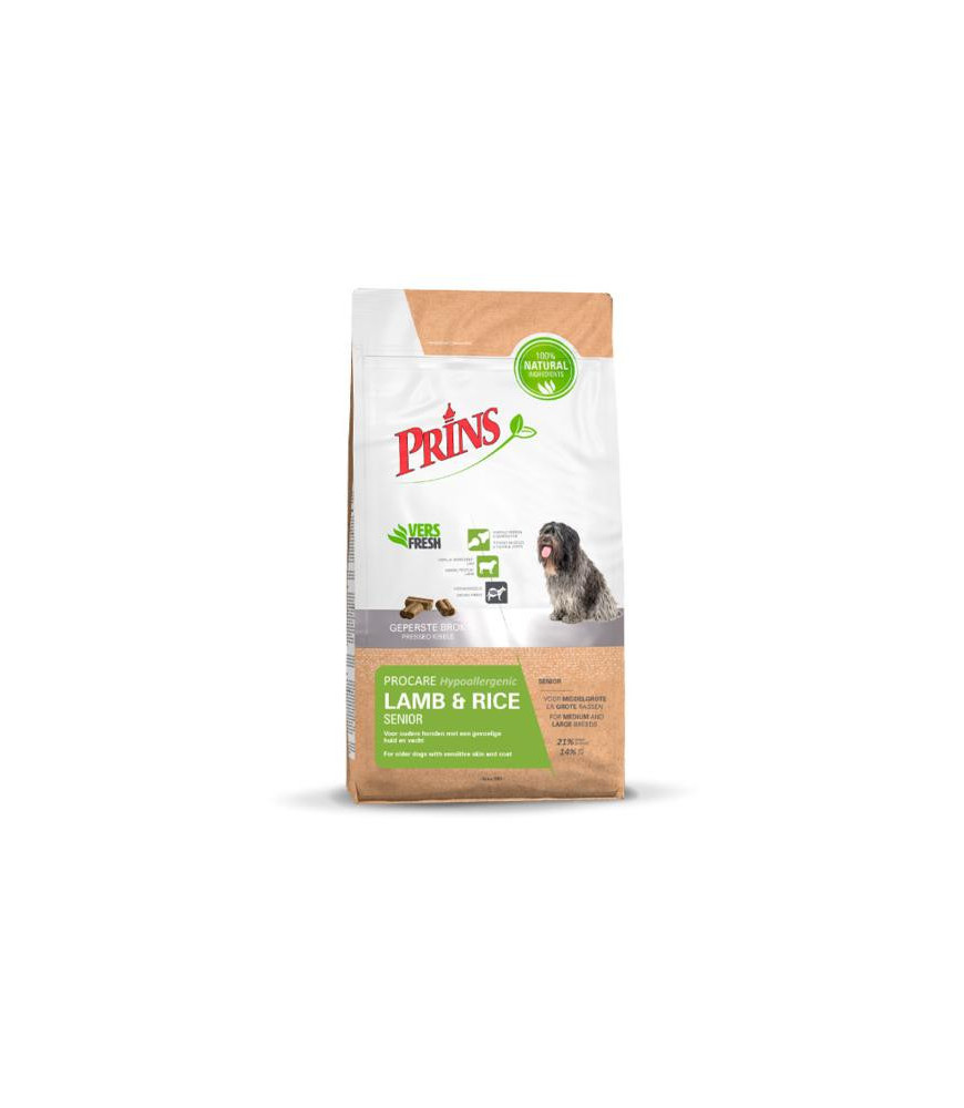 Prins hond hypo lam senior 15kg