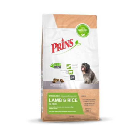 Prins hond hypo lam senior 15kg