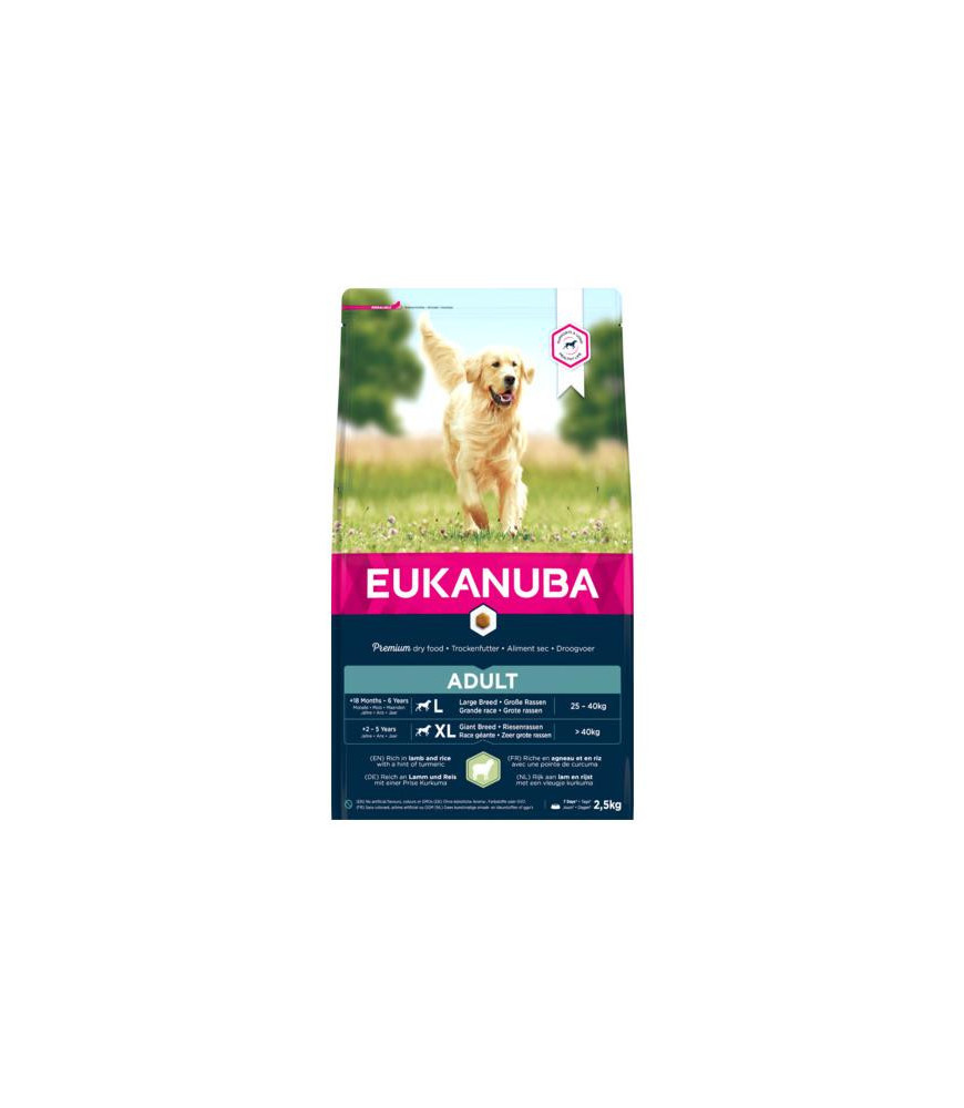 Eukanuba adult l/xl lam/rijst 2.5kg