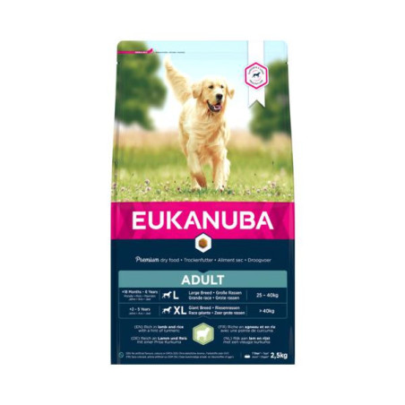 Eukanuba adult l/xl lam/rijst 2.5kg