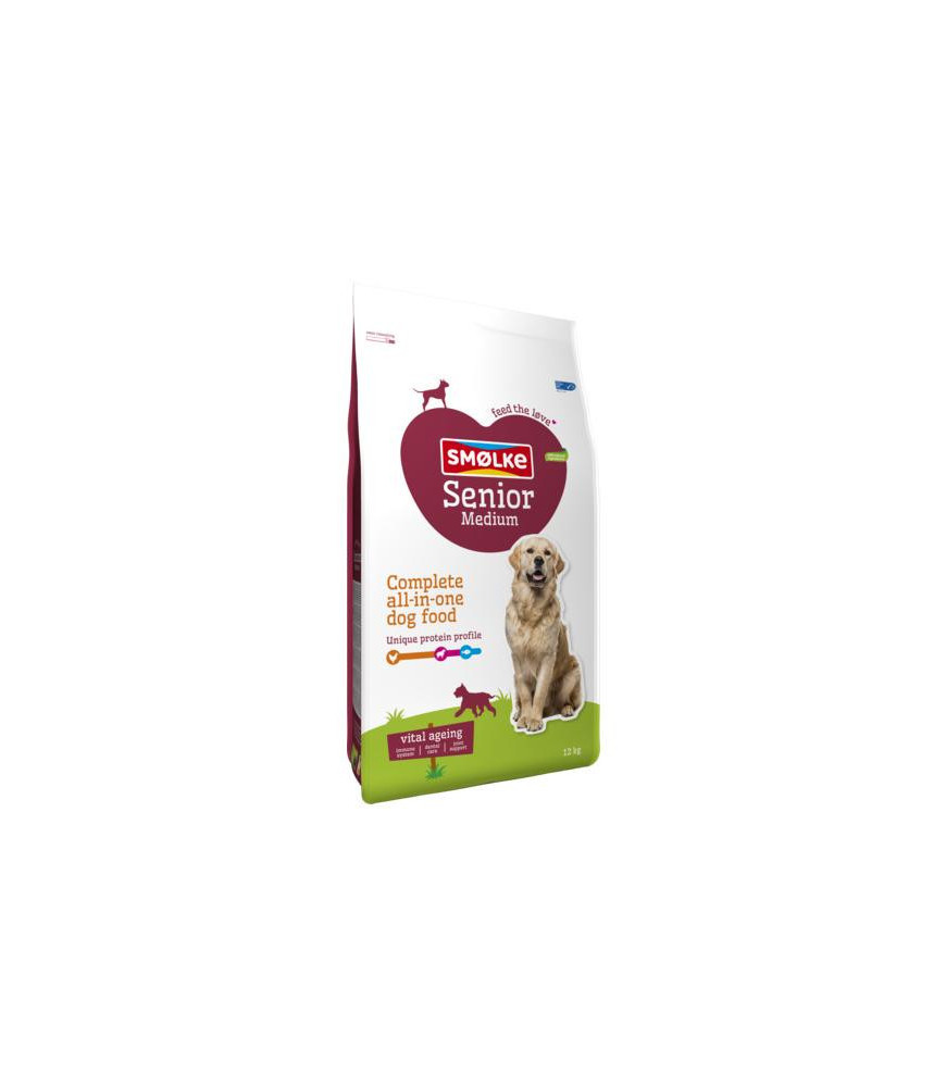 Smolke hond senior medium 12kg