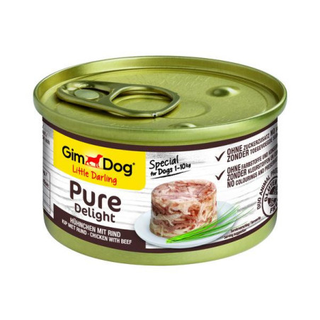 Gimdog pure delight kip/rund 85gr