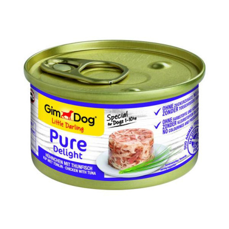 Gimdog pure delight kip/tonijn 85gr